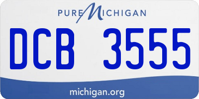 MI license plate DCB3555