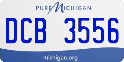 MI license plate DCB3556