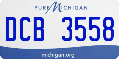 MI license plate DCB3558