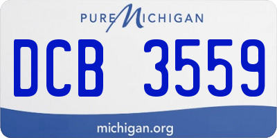 MI license plate DCB3559