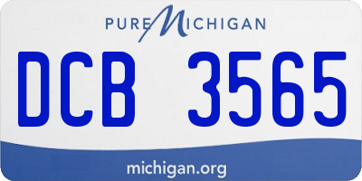 MI license plate DCB3565