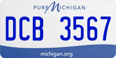 MI license plate DCB3567