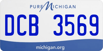 MI license plate DCB3569
