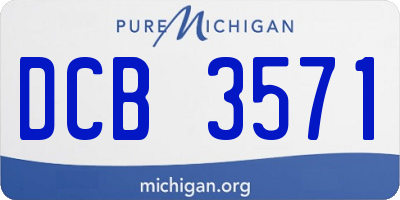 MI license plate DCB3571