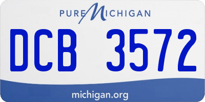 MI license plate DCB3572