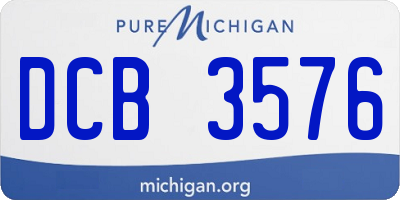 MI license plate DCB3576