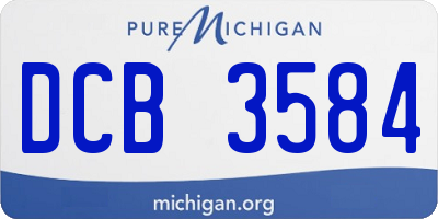 MI license plate DCB3584