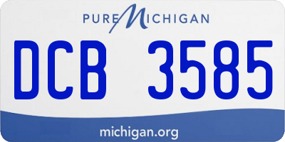 MI license plate DCB3585