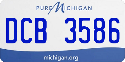 MI license plate DCB3586