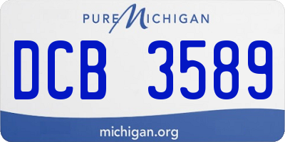 MI license plate DCB3589