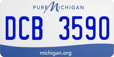 MI license plate DCB3590
