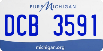 MI license plate DCB3591