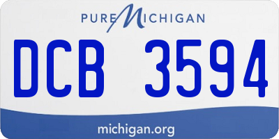 MI license plate DCB3594