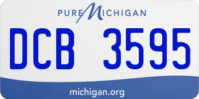 MI license plate DCB3595