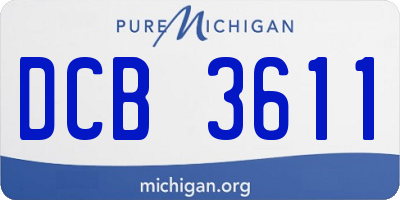 MI license plate DCB3611