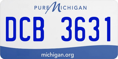 MI license plate DCB3631