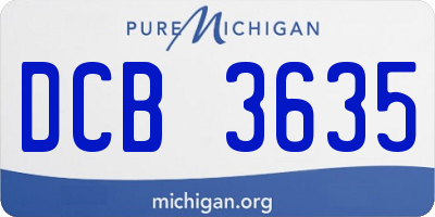 MI license plate DCB3635