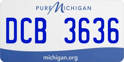 MI license plate DCB3636