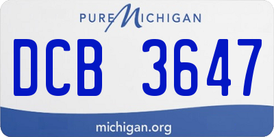 MI license plate DCB3647