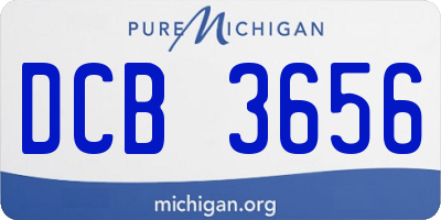 MI license plate DCB3656