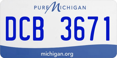 MI license plate DCB3671