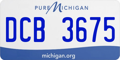 MI license plate DCB3675