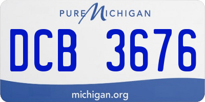 MI license plate DCB3676