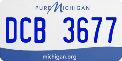MI license plate DCB3677