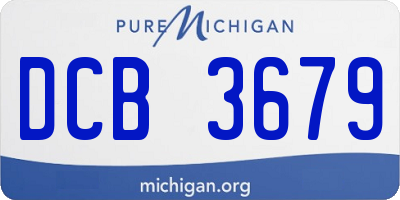 MI license plate DCB3679