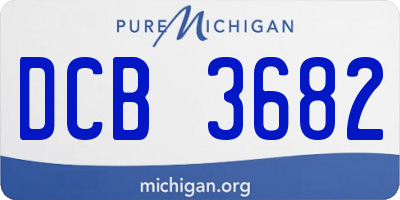MI license plate DCB3682