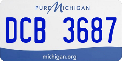 MI license plate DCB3687