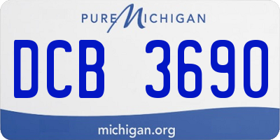 MI license plate DCB3690