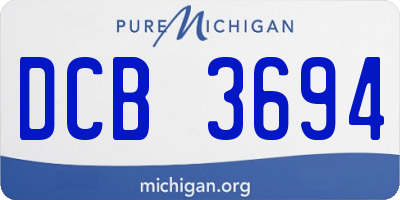 MI license plate DCB3694