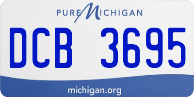 MI license plate DCB3695