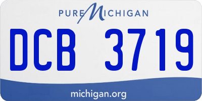 MI license plate DCB3719