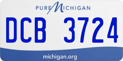 MI license plate DCB3724