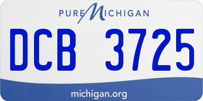MI license plate DCB3725
