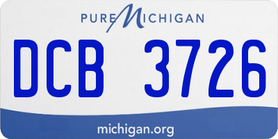 MI license plate DCB3726