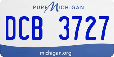 MI license plate DCB3727