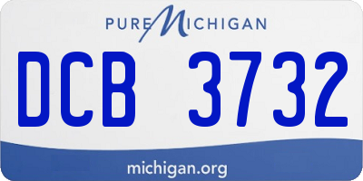 MI license plate DCB3732