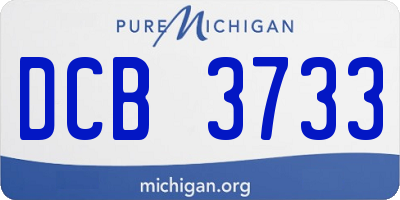 MI license plate DCB3733
