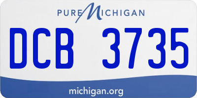 MI license plate DCB3735
