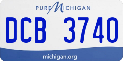 MI license plate DCB3740