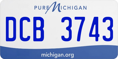MI license plate DCB3743
