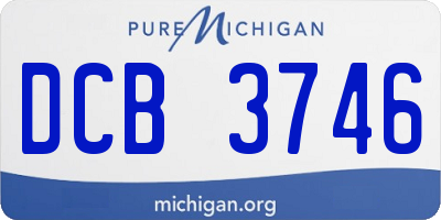 MI license plate DCB3746
