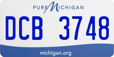 MI license plate DCB3748