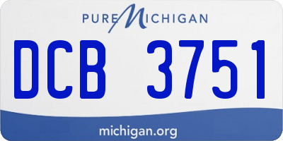 MI license plate DCB3751