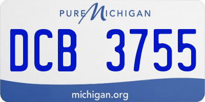 MI license plate DCB3755