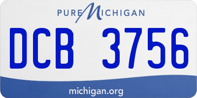 MI license plate DCB3756
