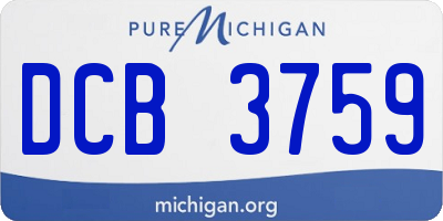 MI license plate DCB3759